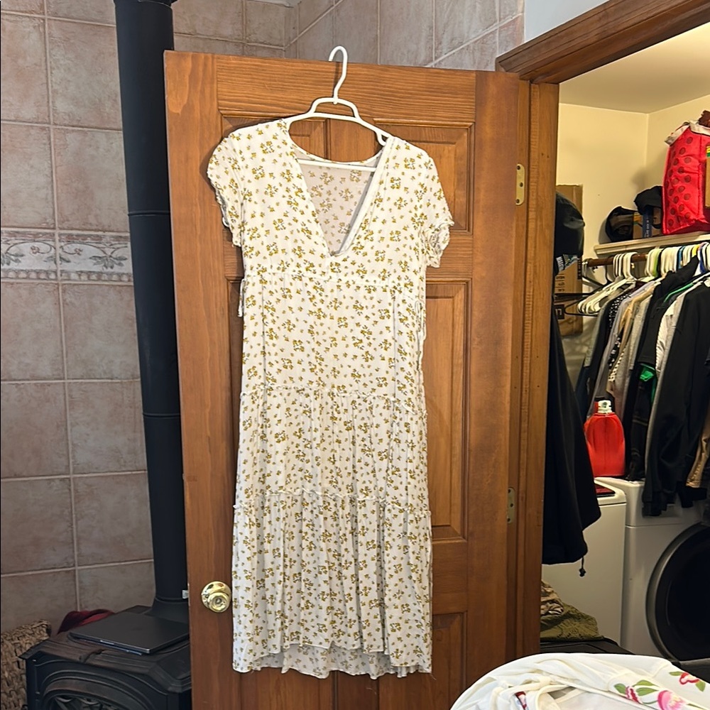 Floral White Dress